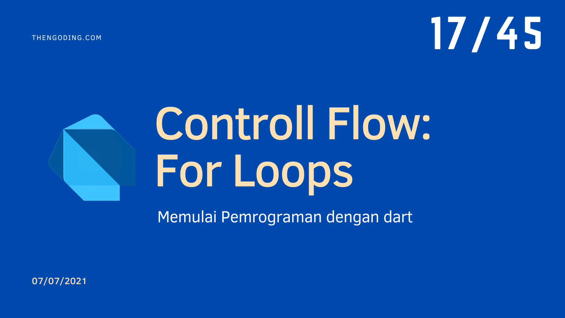 Dart Controll Flow - For dan loops