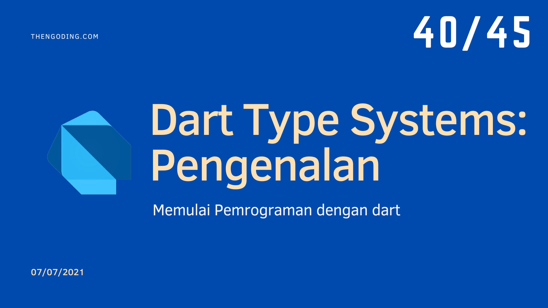Dart type systems - Pengenalan